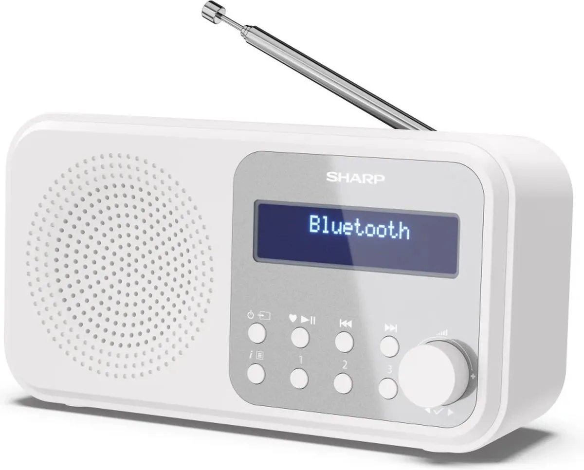Sharp DR-P420WH DAB/FM Radio - Bluetooth - Wit