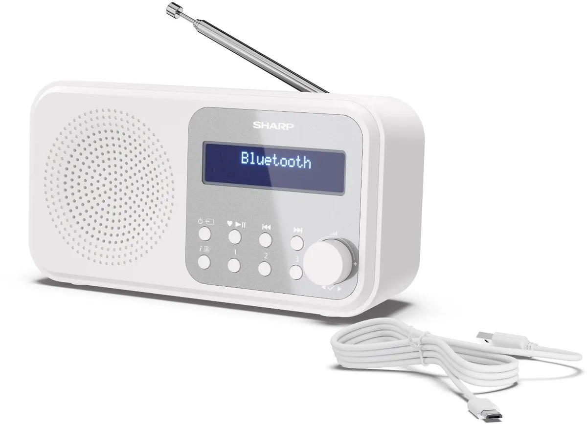 Sharp DR-P420WH DAB/FM Radio - Bluetooth - Wit