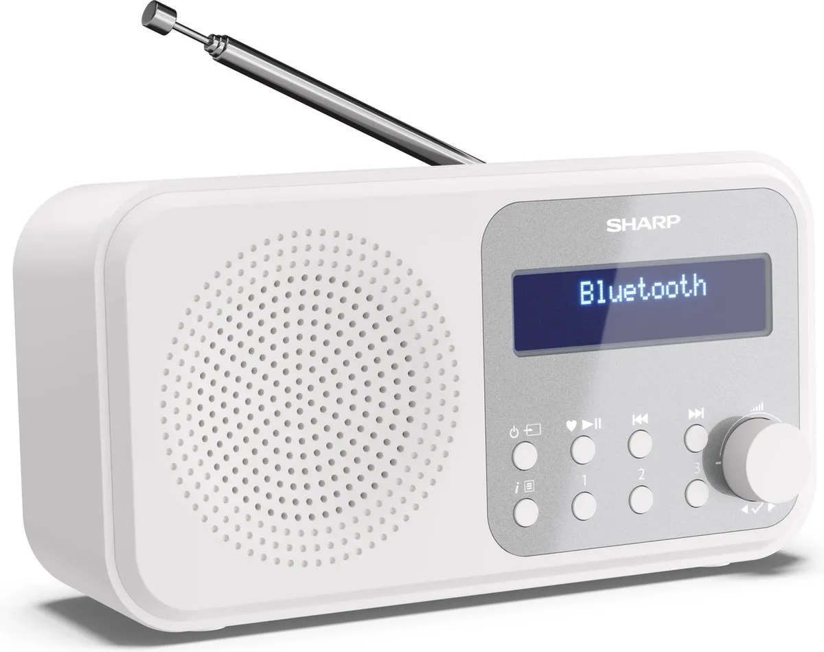 Sharp DR-P420WH DAB/FM Radio - Bluetooth - Wit