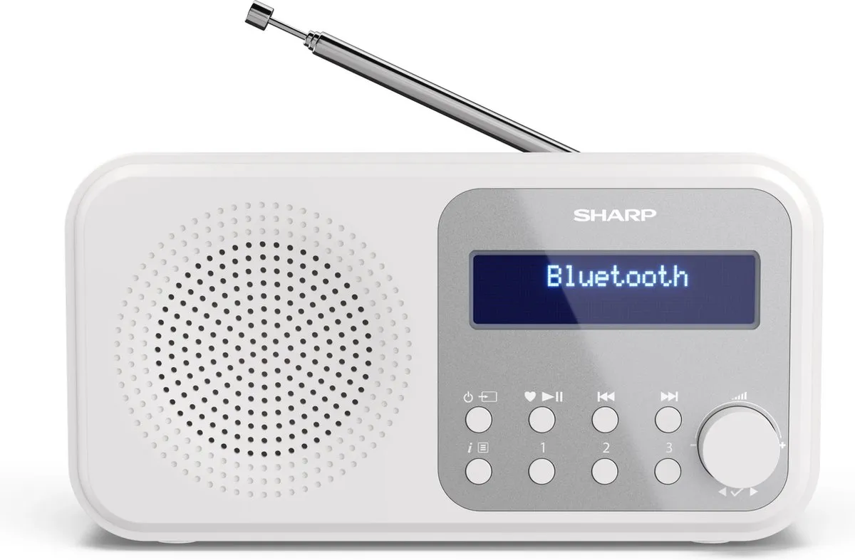 Sharp DR-P420WH DAB/FM Radio - Bluetooth - Wit