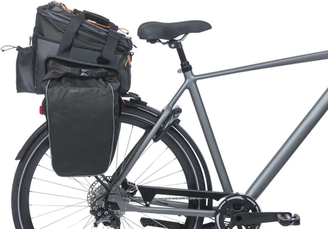 Basil Miles Tarpaulin Trunkbag XL Pro 36L - MIK-9 - Zwart/Orange
