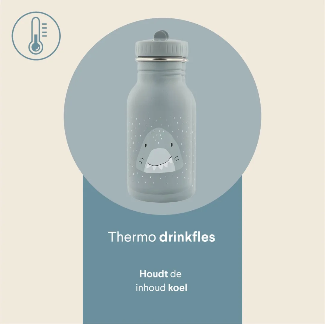 Trixie Mr Shark RVS Waterfles 350ml - Blauw