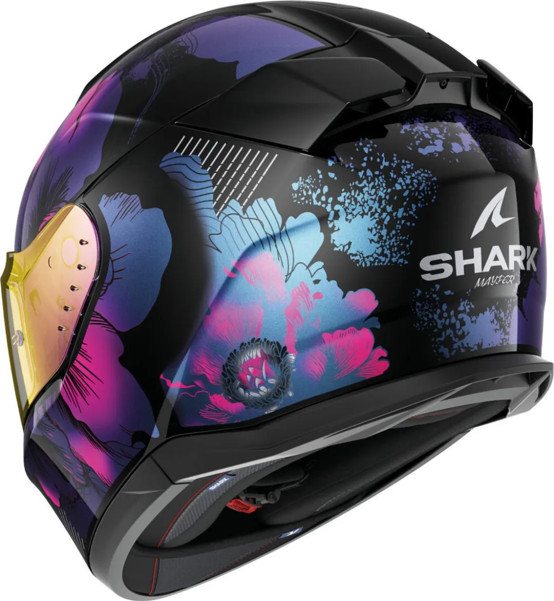 Shark D-SKWAL 3 Mayfer Integraal Helm - Maat M - Black Violet Glitter