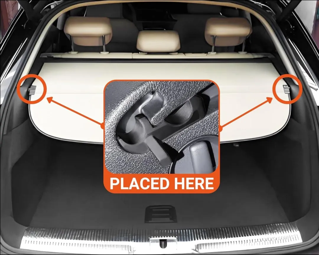 Audi Q3 8U Achterklep Houders Hoedenplank - 8U0863880L - 2 Stuks - Zwart