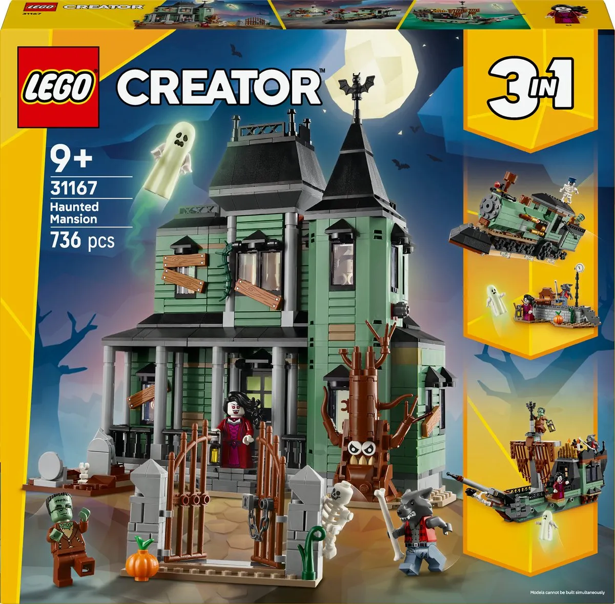 LEGO Creator 3in1 Spookhuis 31167 - 736 Stukken