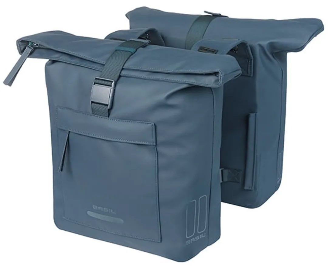 Basil Brooklyn Dubbele Fietstas 41L - Blauw