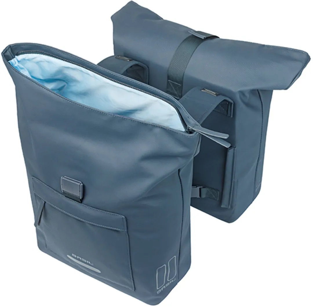 Basil Brooklyn Dubbele Fietstas 41L - Blauw