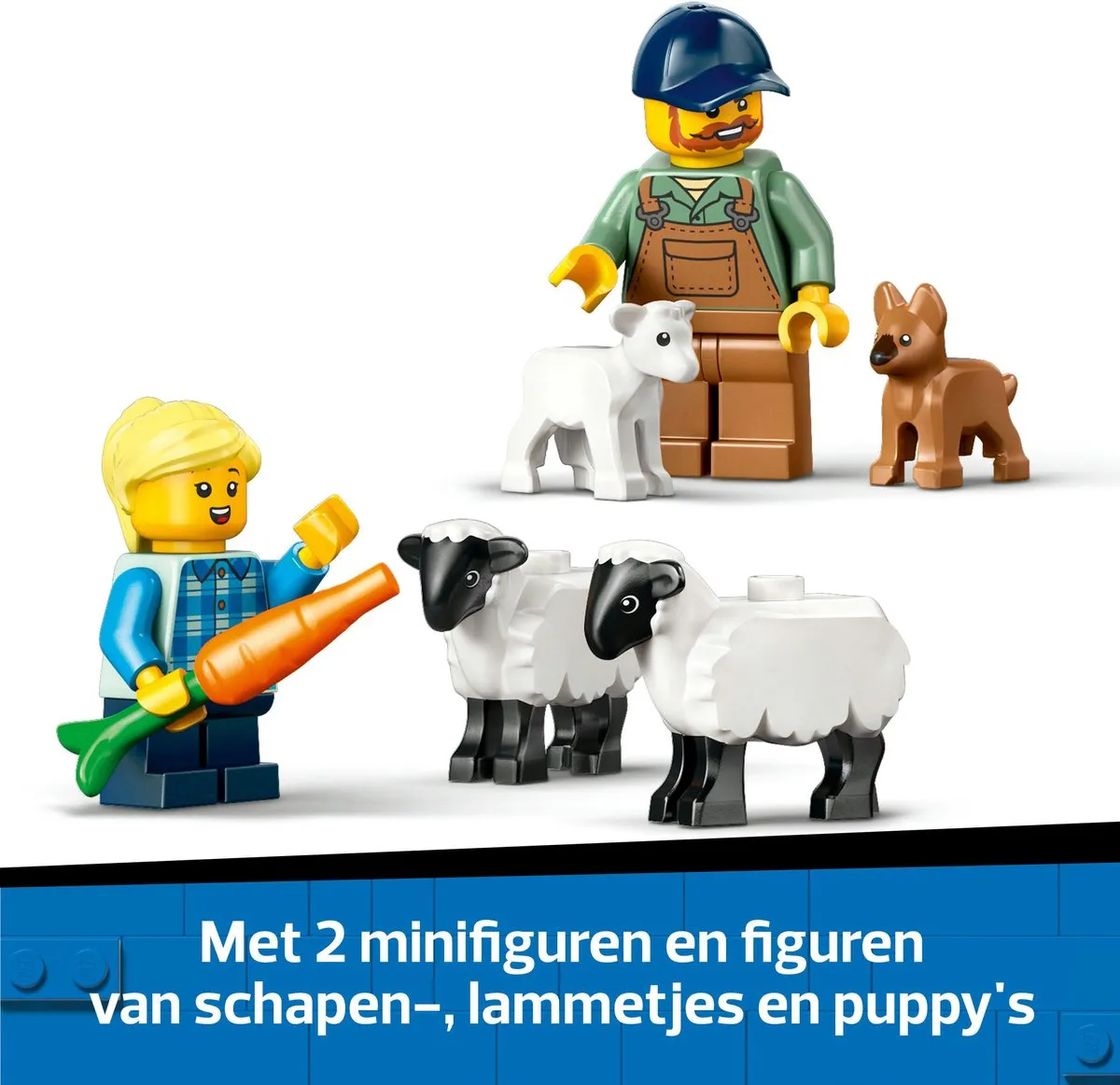 LEGO City 60461 Rode Tractor met Aanhangwagen - 116 Stukken