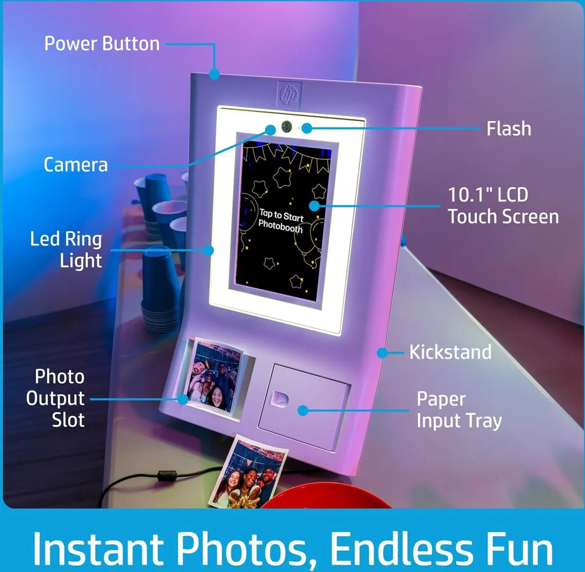 HP Sprocket Photobooth Instant Camera Wit - afbeelding 6 van 6