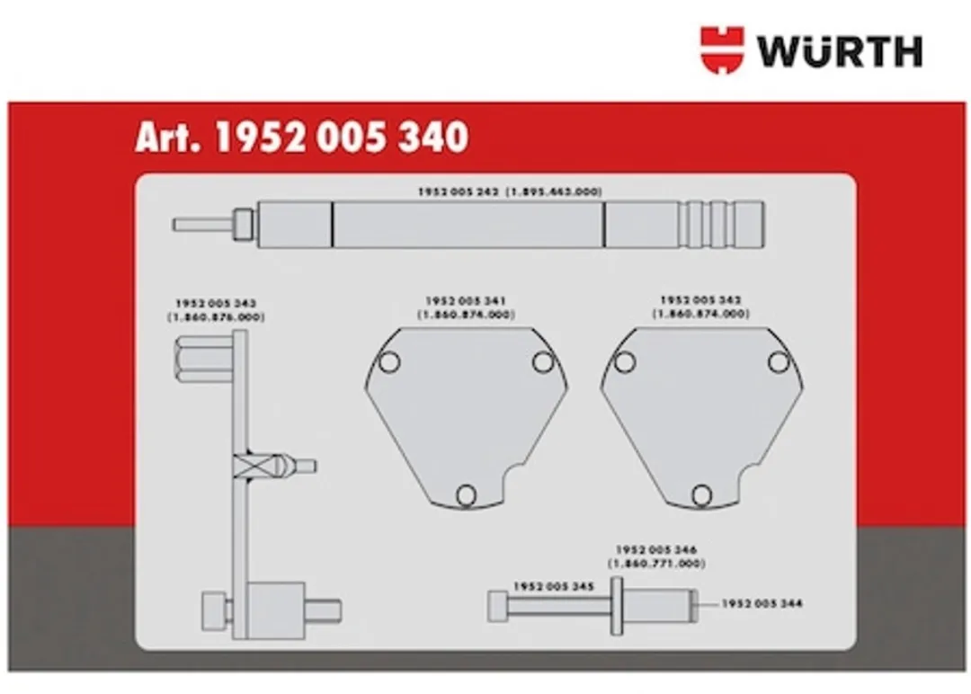 Würth Set Timinggereedschap 4-delig - FCA Group 1.6 16V Benzine