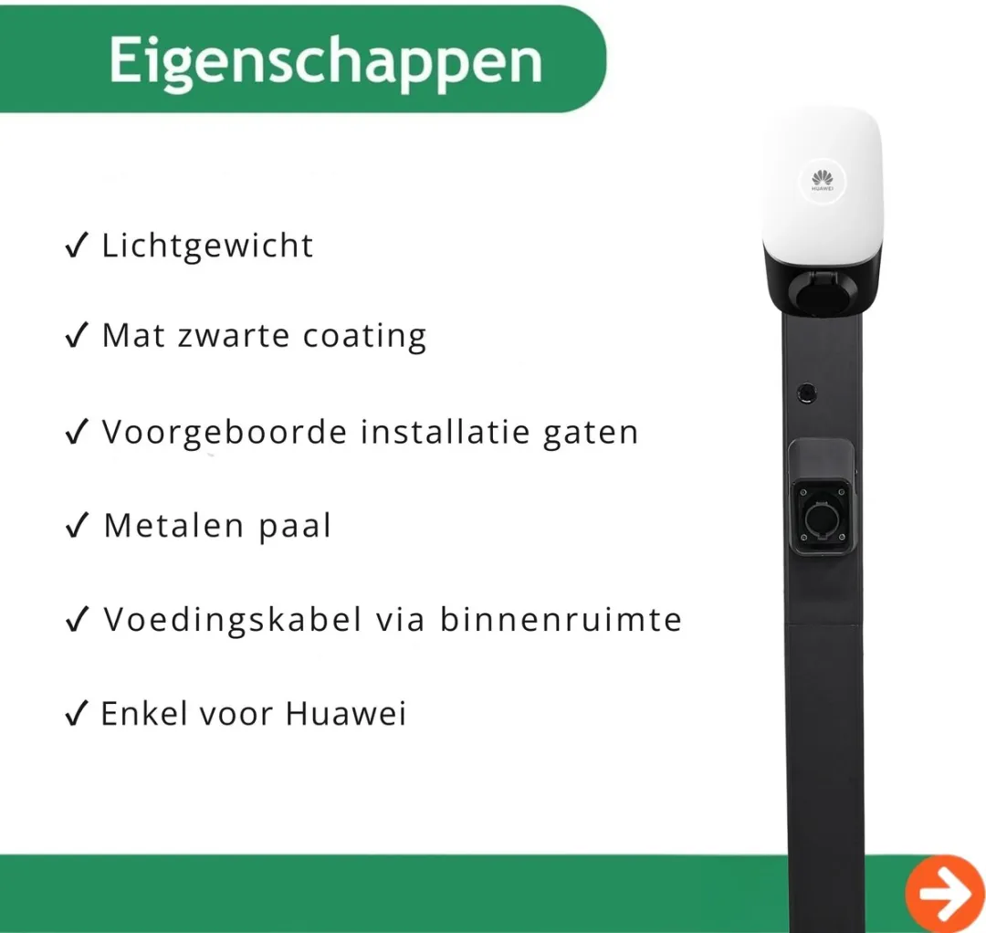 Huawei Montagepaal - Metaal - 11/22 kW - Zwart