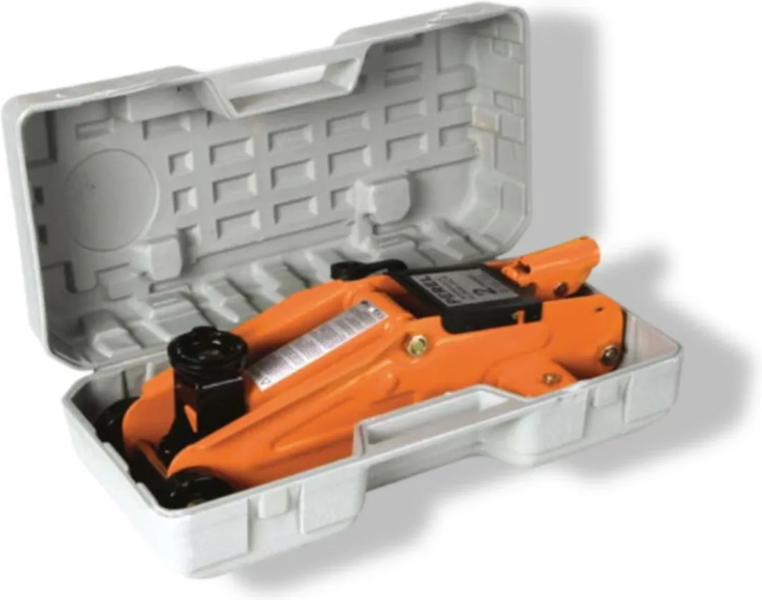 Perel Hydraulische Autokrik 2 Ton - 200mm - Verrijdbaar Oranje