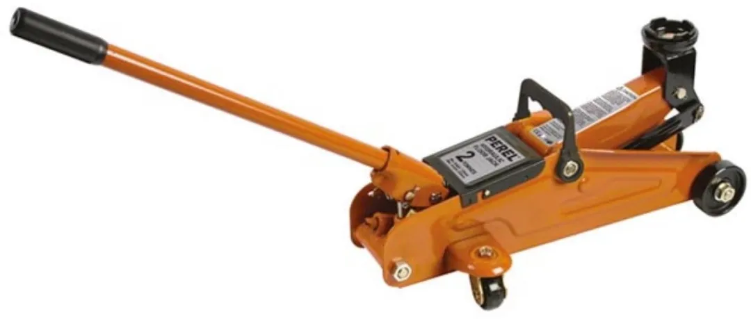 Perel Hydraulische Autokrik 2 Ton - 200mm - Verrijdbaar Oranje