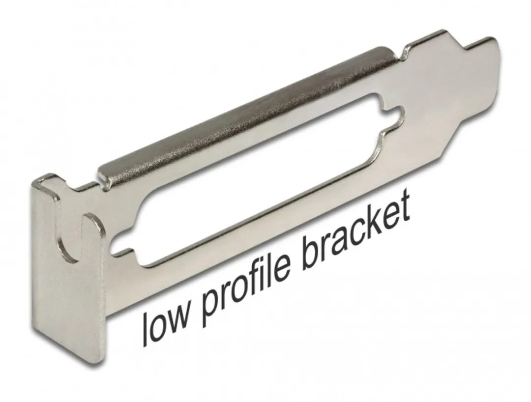 Delock Low Profile Slotbeugel D-Sub 25 - Zilver