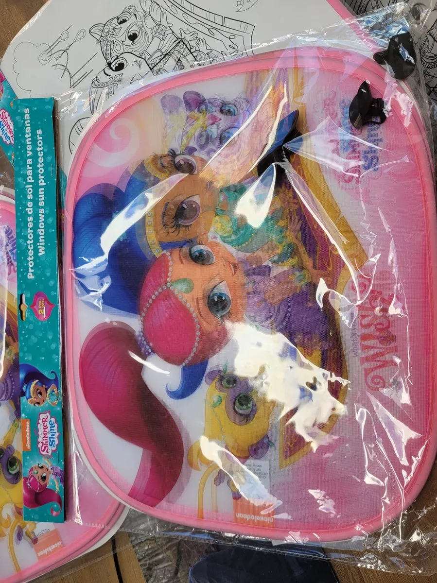Disney Shimmer & Shine Zonnescherm 2 Stuks 45x36cm