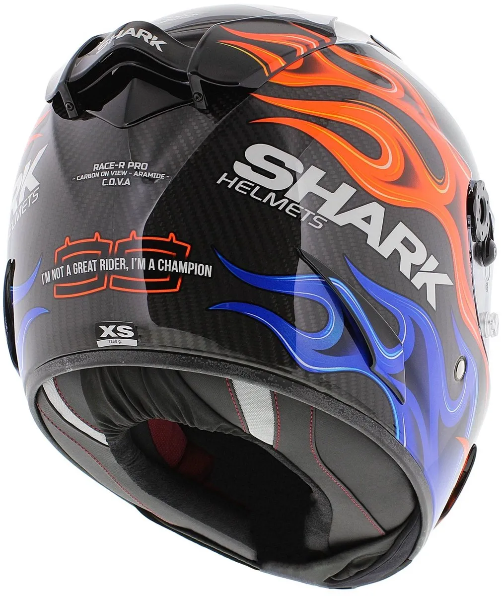 Shark Race-R Pro Carbon Lorenzo 2019 Helm XS - Carbon Blauw/Rood