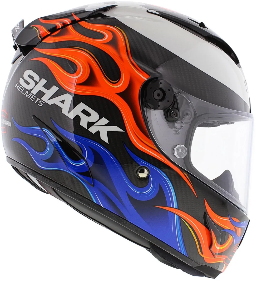 Shark Race-R Pro Carbon Lorenzo 2019 Helm XS - Carbon Blauw/Rood
