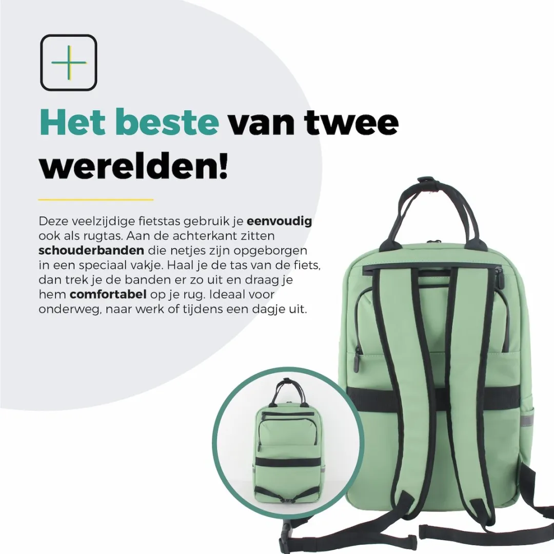Voltano Daily Enkele Fietstas Rugzak 22L - Mint Groen