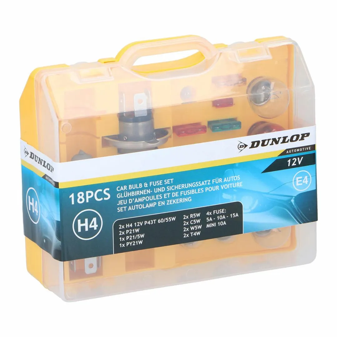 Dunlop H4 Lampenset 18-delig - Geel