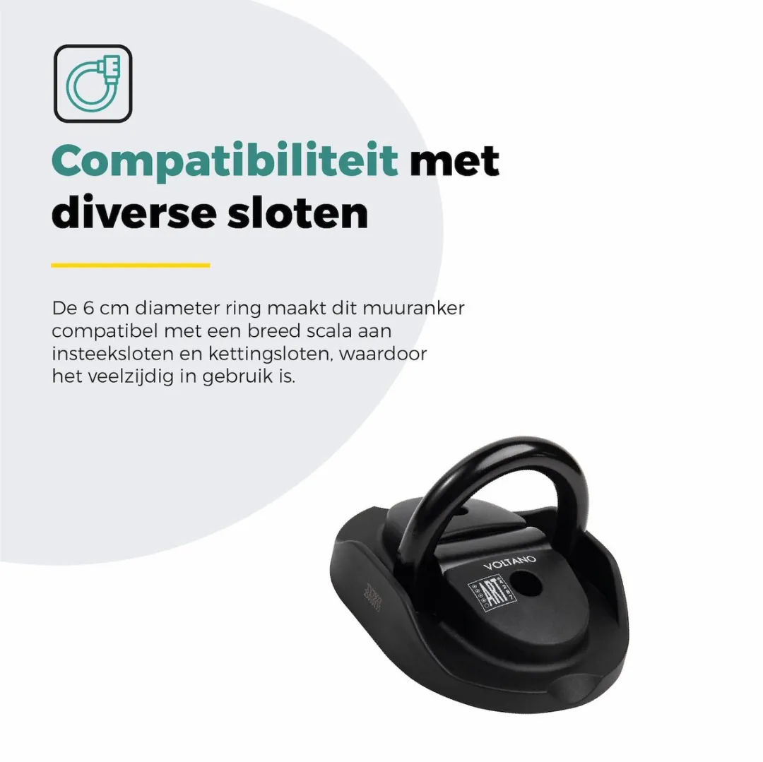 Voltano ART4 Lockpoint Pro Muuranker - Zwart