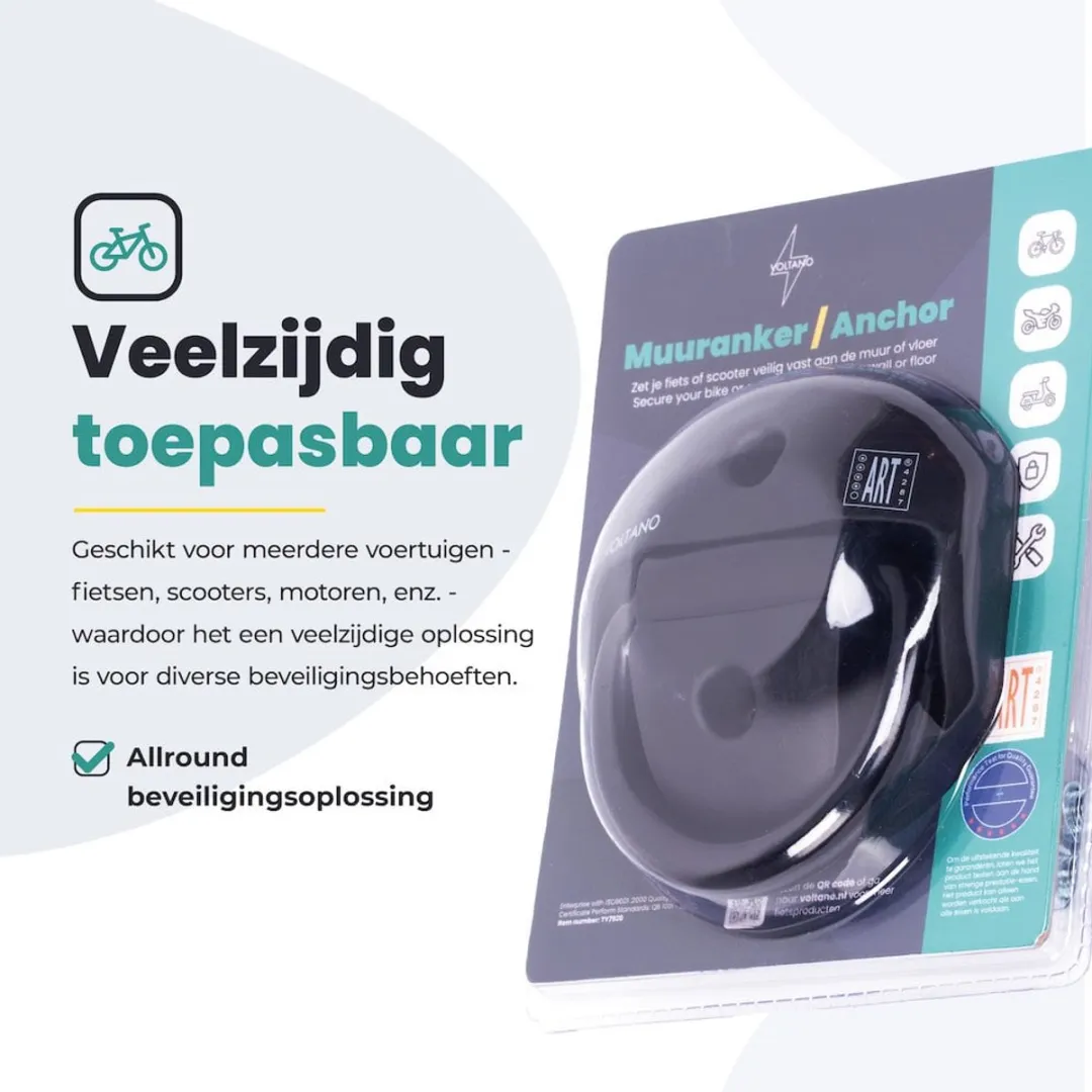 Voltano ART4 Lockpoint Pro Muuranker - Zwart