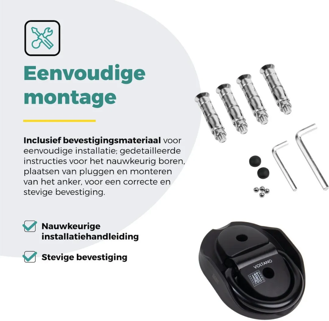 Voltano ART4 Lockpoint Pro Muuranker - Zwart