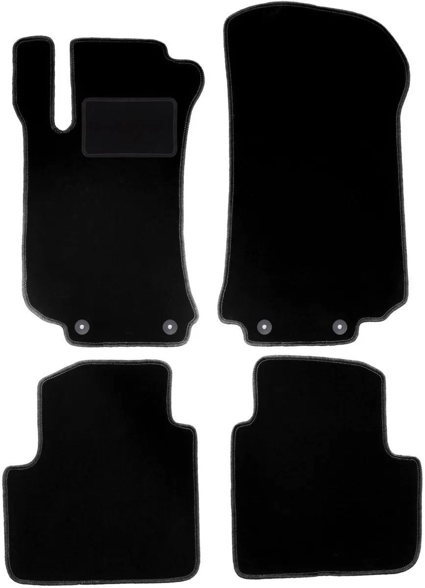 Mercedes R V251/R251 Veloursmatten Set - 4 Stuks - Zwart