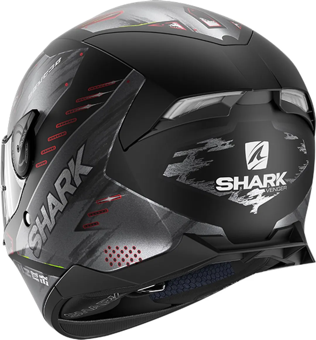 Shark Skwal 2.2 Venger Motorhelm - Mat Zwart - Maat S - afbeelding 6 van 6