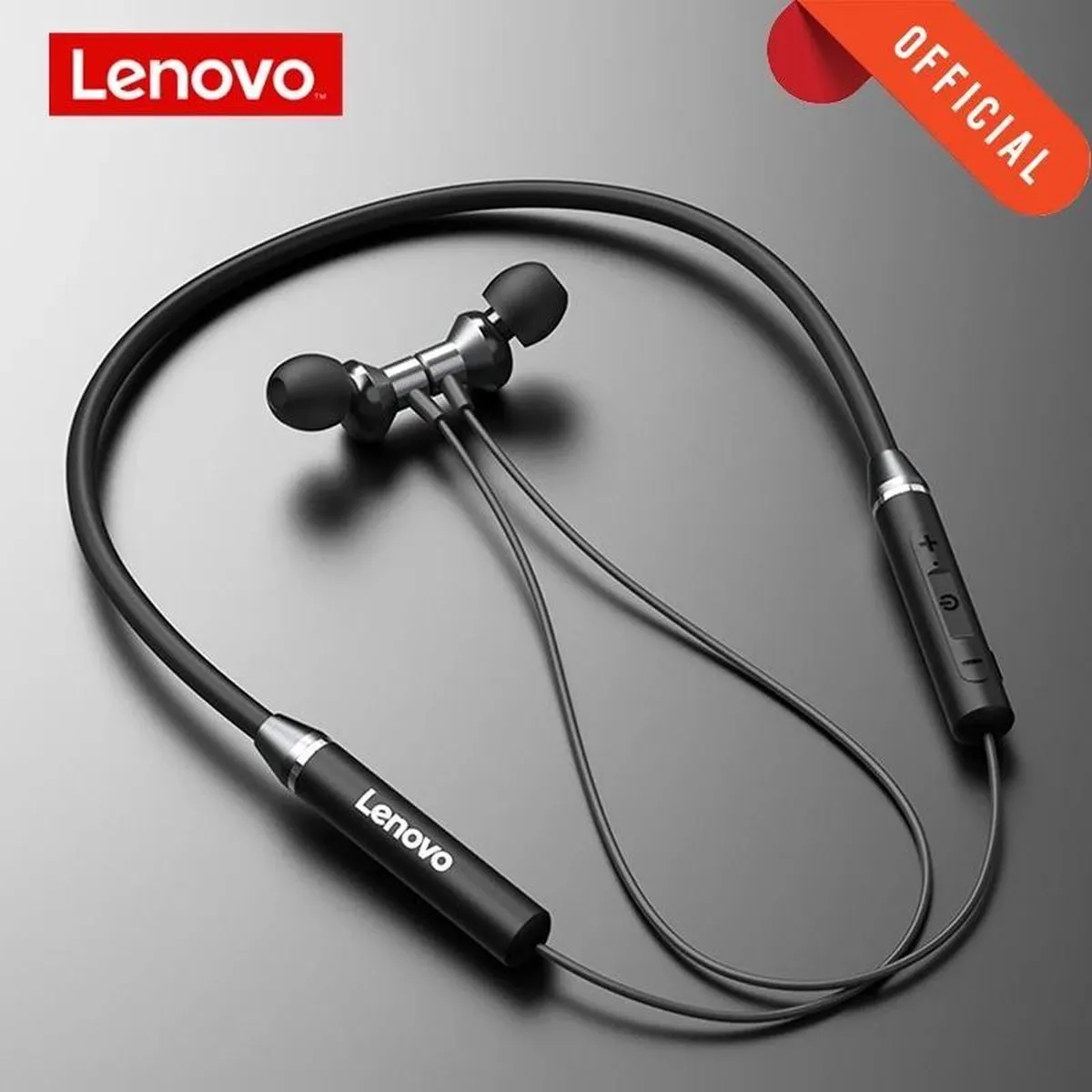 Lenovo HE05 Draadloze Nekband Headset - Zwart