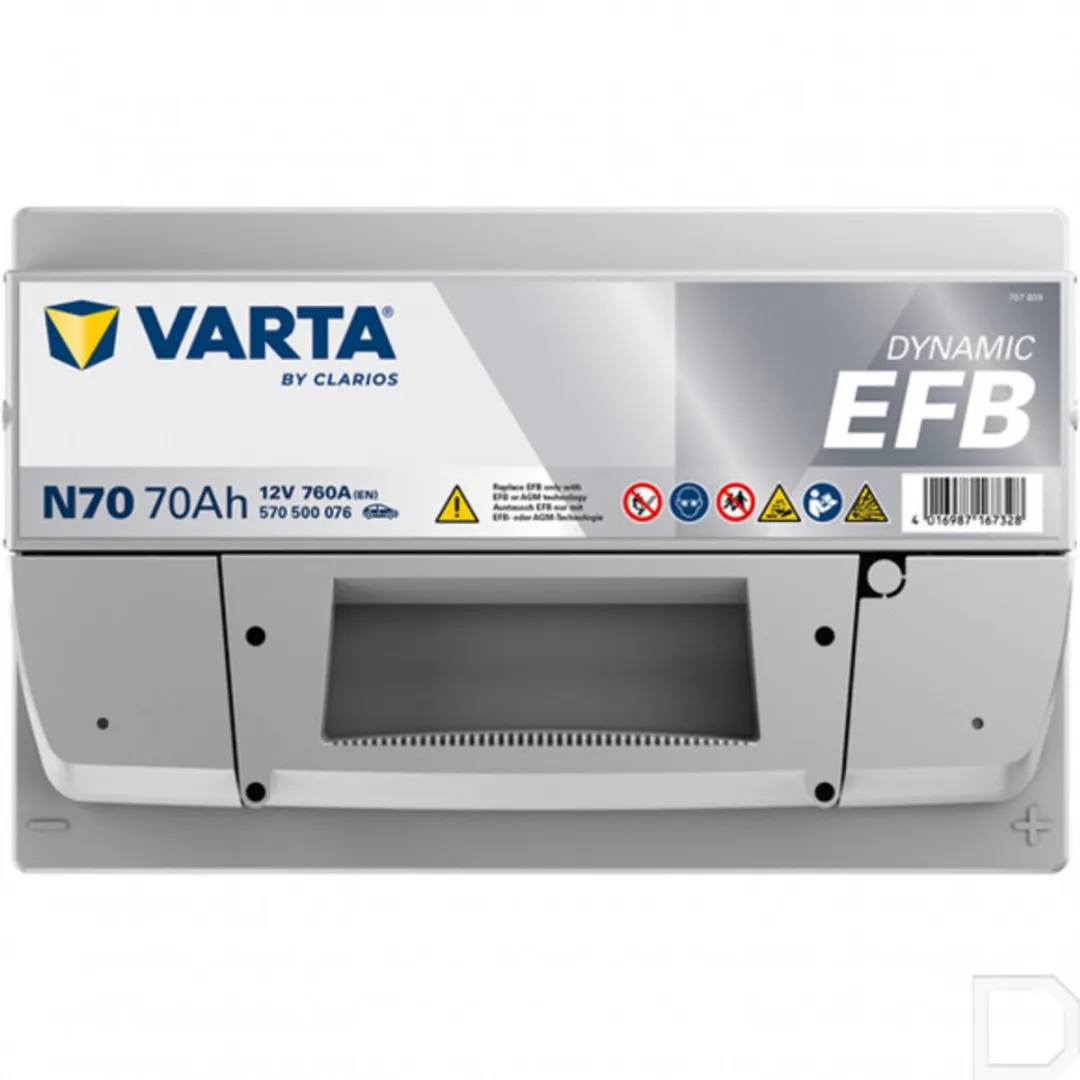 Varta 12V 70Ah N70 Autoaccu - 760A