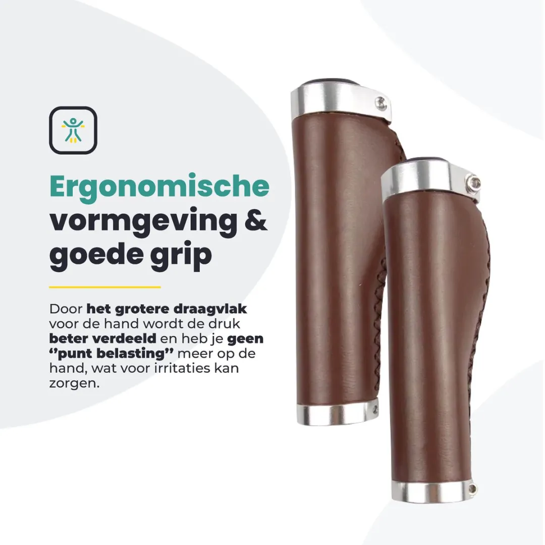Voltano Leren Fietshandvatten - Bruin