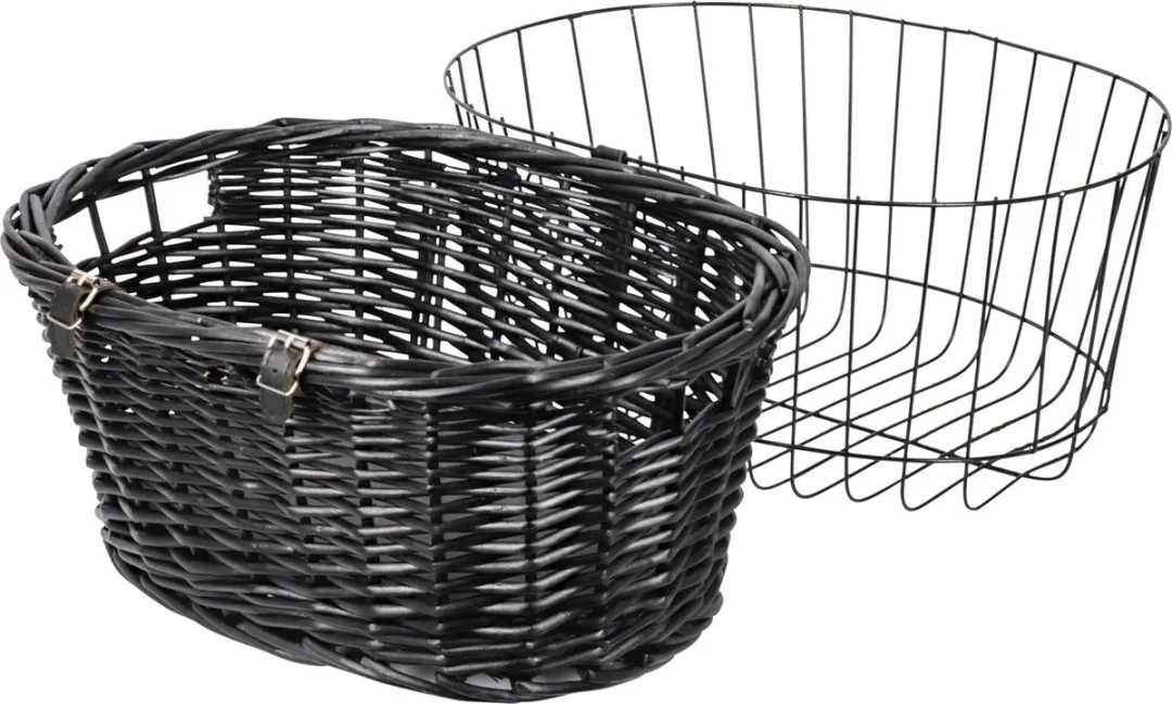 Trixie Wilgen Fietsmand Voorop - Zwart 50x41x35cm