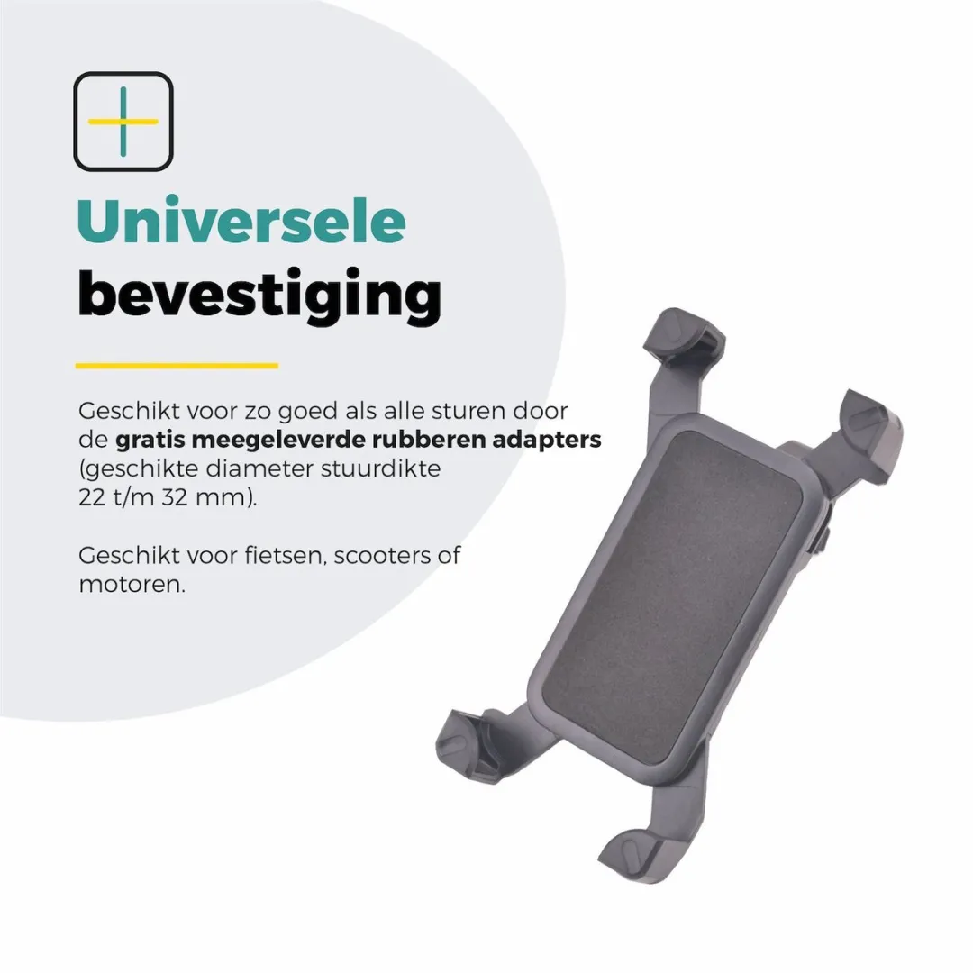 Voltano Telefoonhouder Fiets 360° - Zwart - UIW781