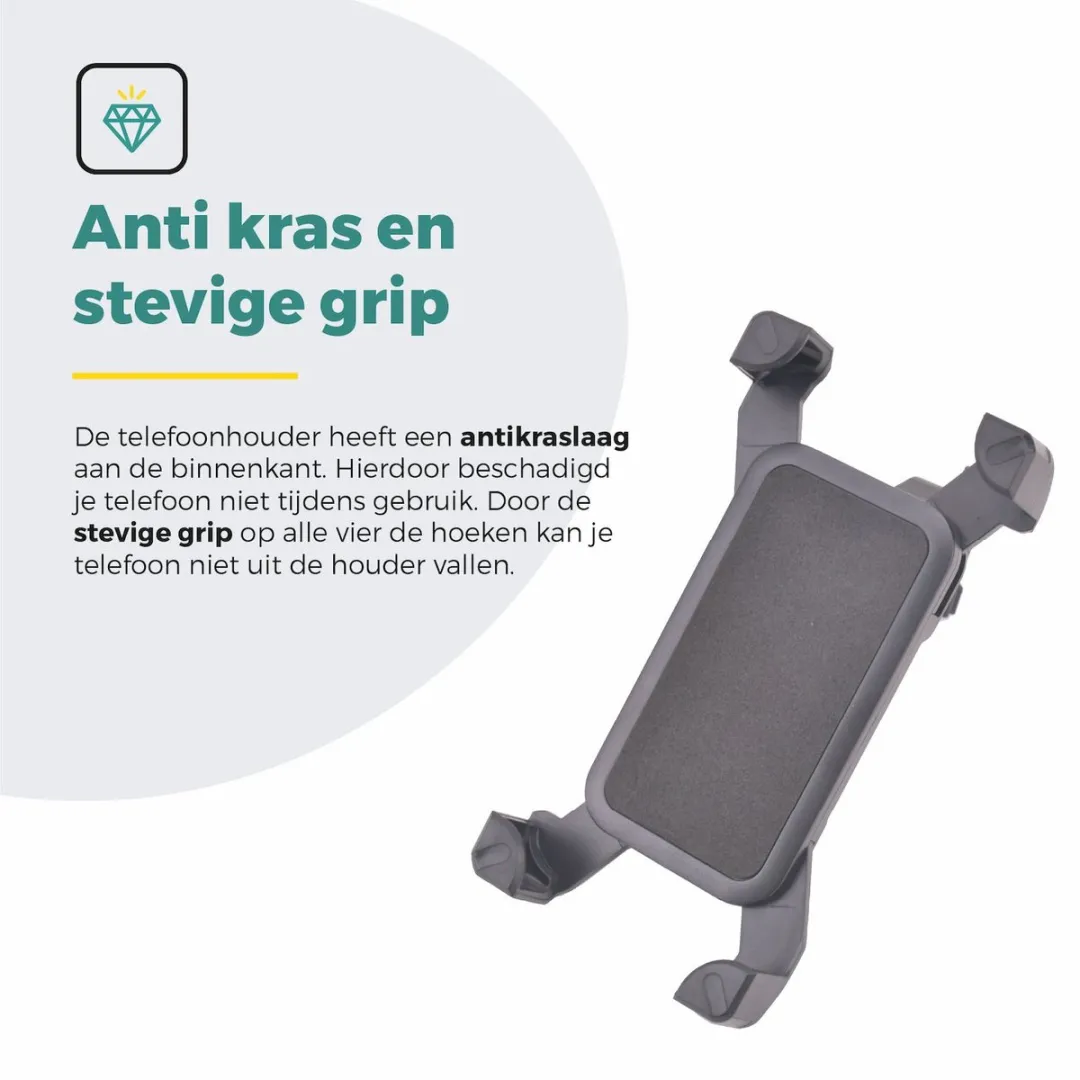 Voltano Telefoonhouder Fiets 360° - Zwart - UIW781