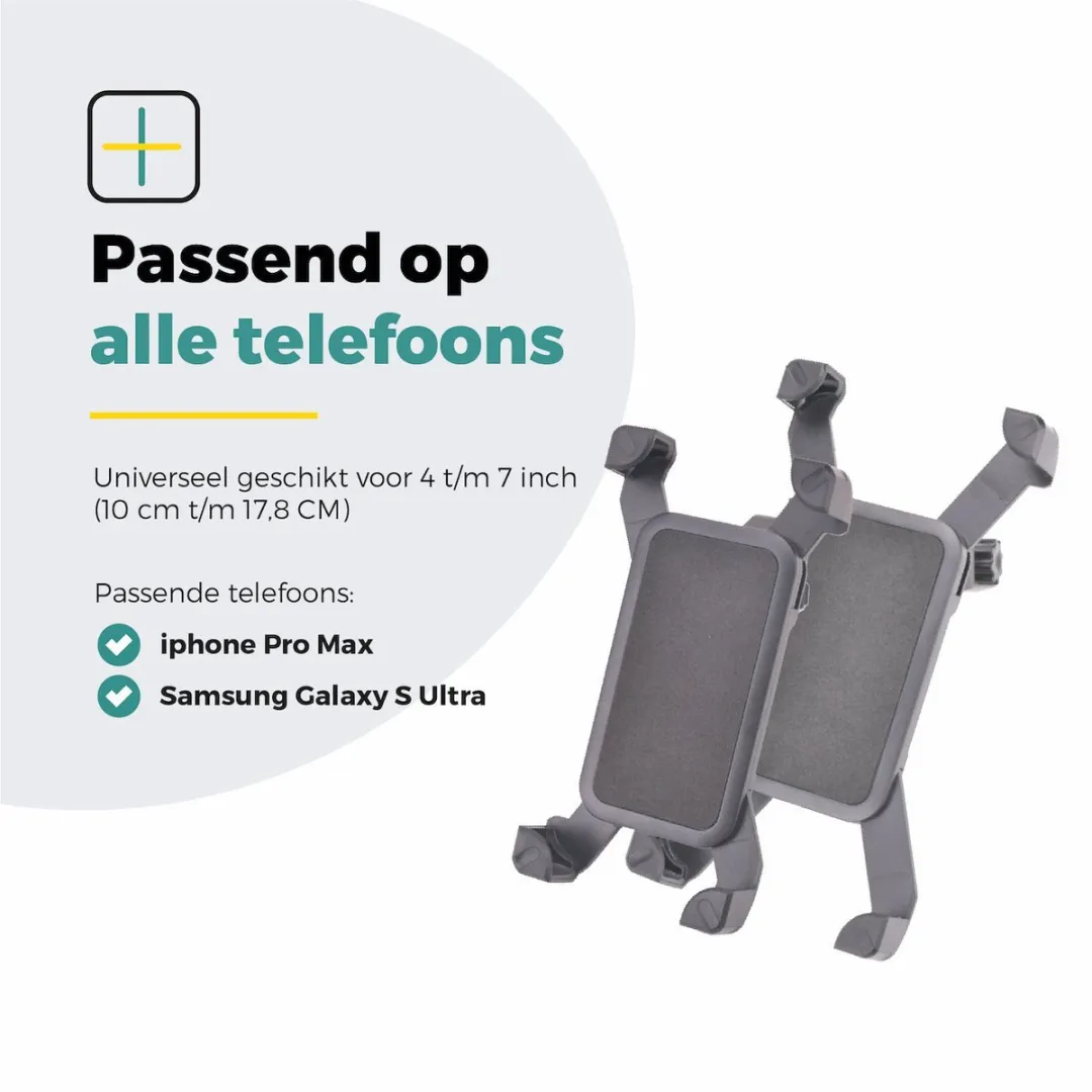 Voltano Telefoonhouder Fiets 360° - Zwart - UIW781 - afbeelding 6 van 6