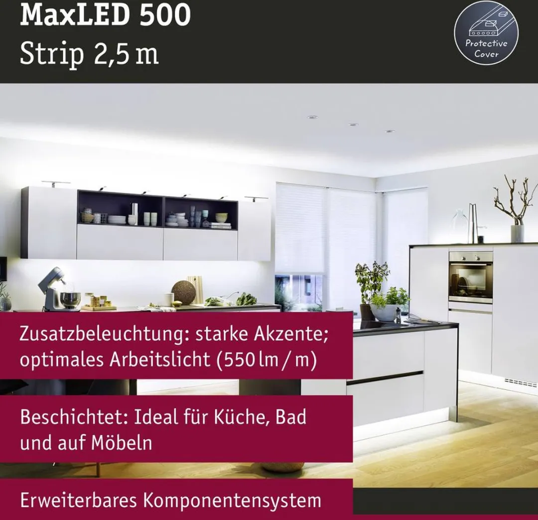 Paulmann LED-strip 24V 2,5m Daglichtwit - Zilver