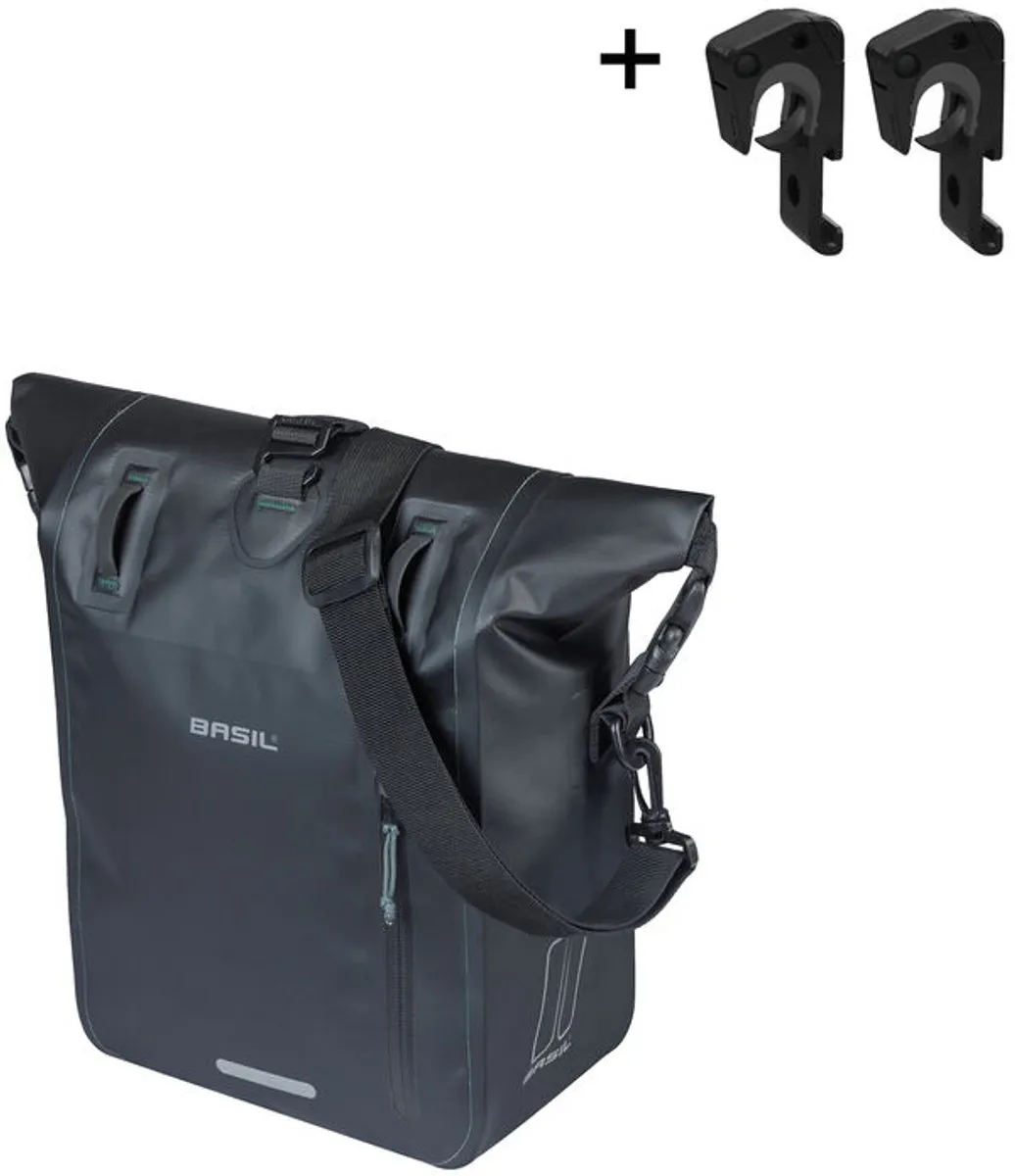 Basil Rivo Enkele Fietstas 15L - Zwart
