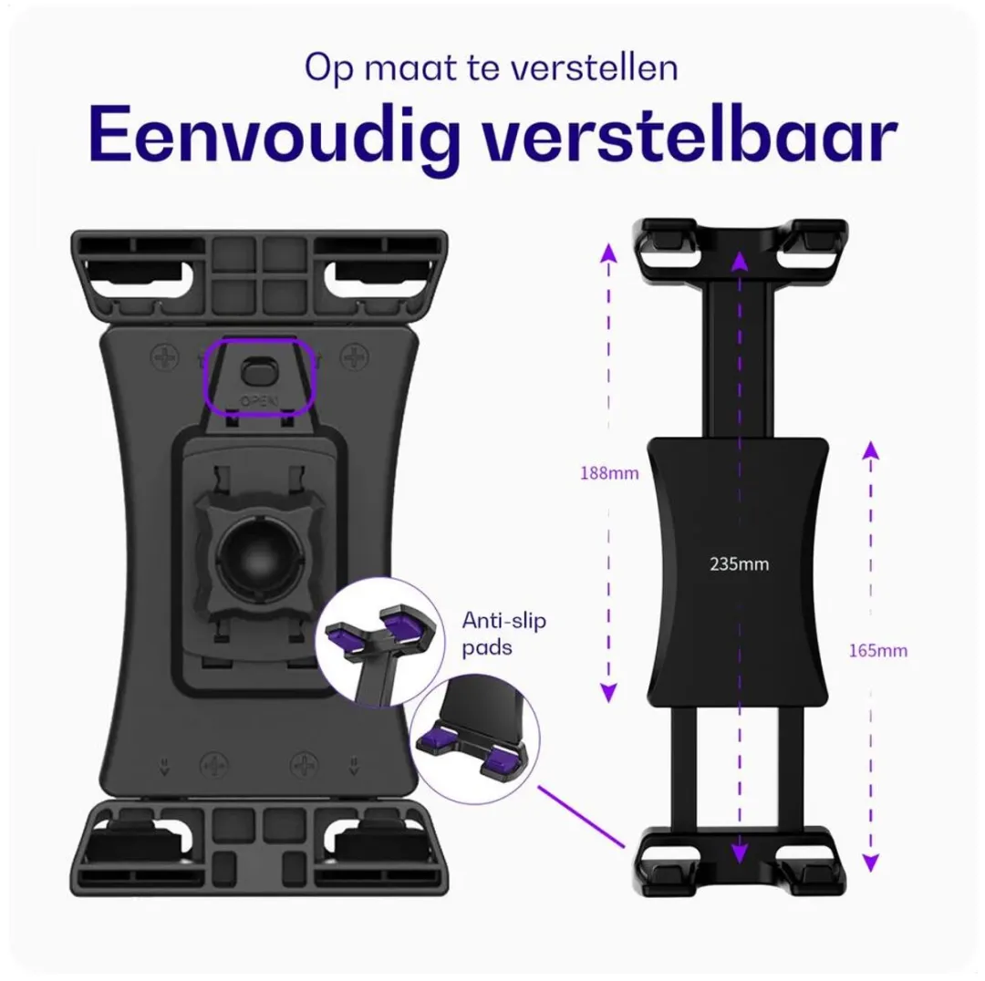 Buddi Universele Hometrainer Houder - 360° Draaibaar - 20 Inch - Zwart