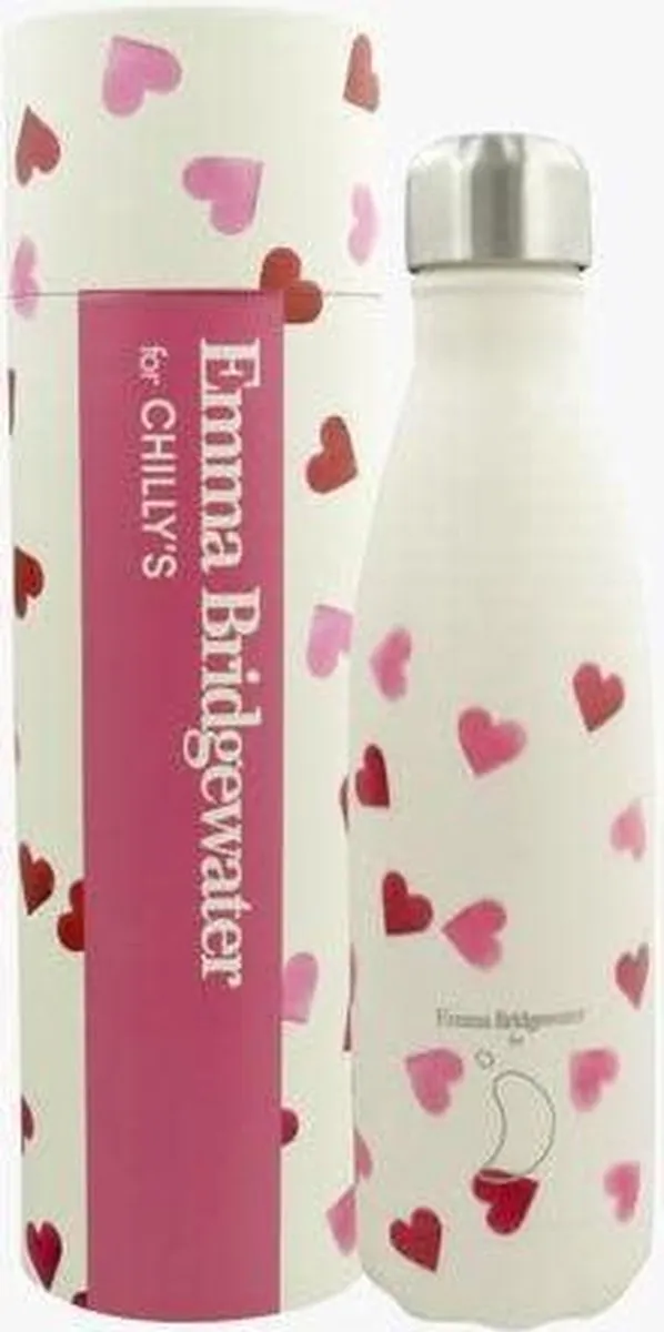 Chillys Emma Bridgewater Pink Hearts Drinkfles 500ml - CB-B500EBHRT