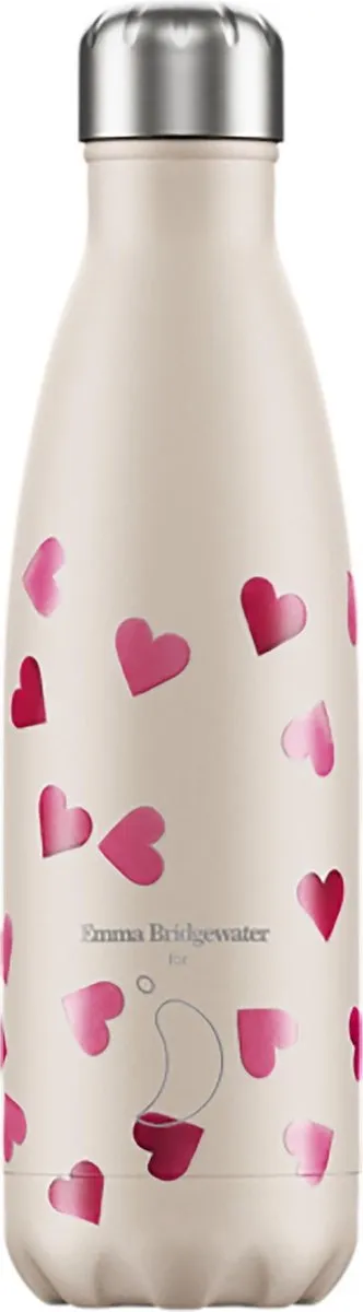 Chillys Emma Bridgewater Pink Hearts Drinkfles 500ml - CB-B500EBHRT