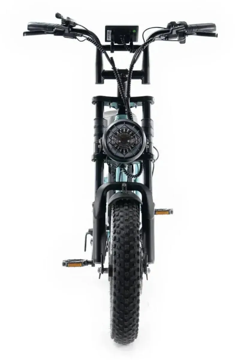 OUXI C80 Mini Elektrische Fatbike 250W - 7 Versnellingen Lichtblauw - afbeelding 6 van 6