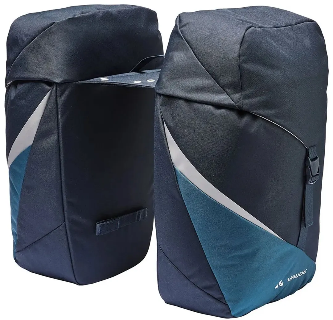 Vaude TwinRoadster Bike Bag 52L - Eclipse - Incl. 2x Regenhoes