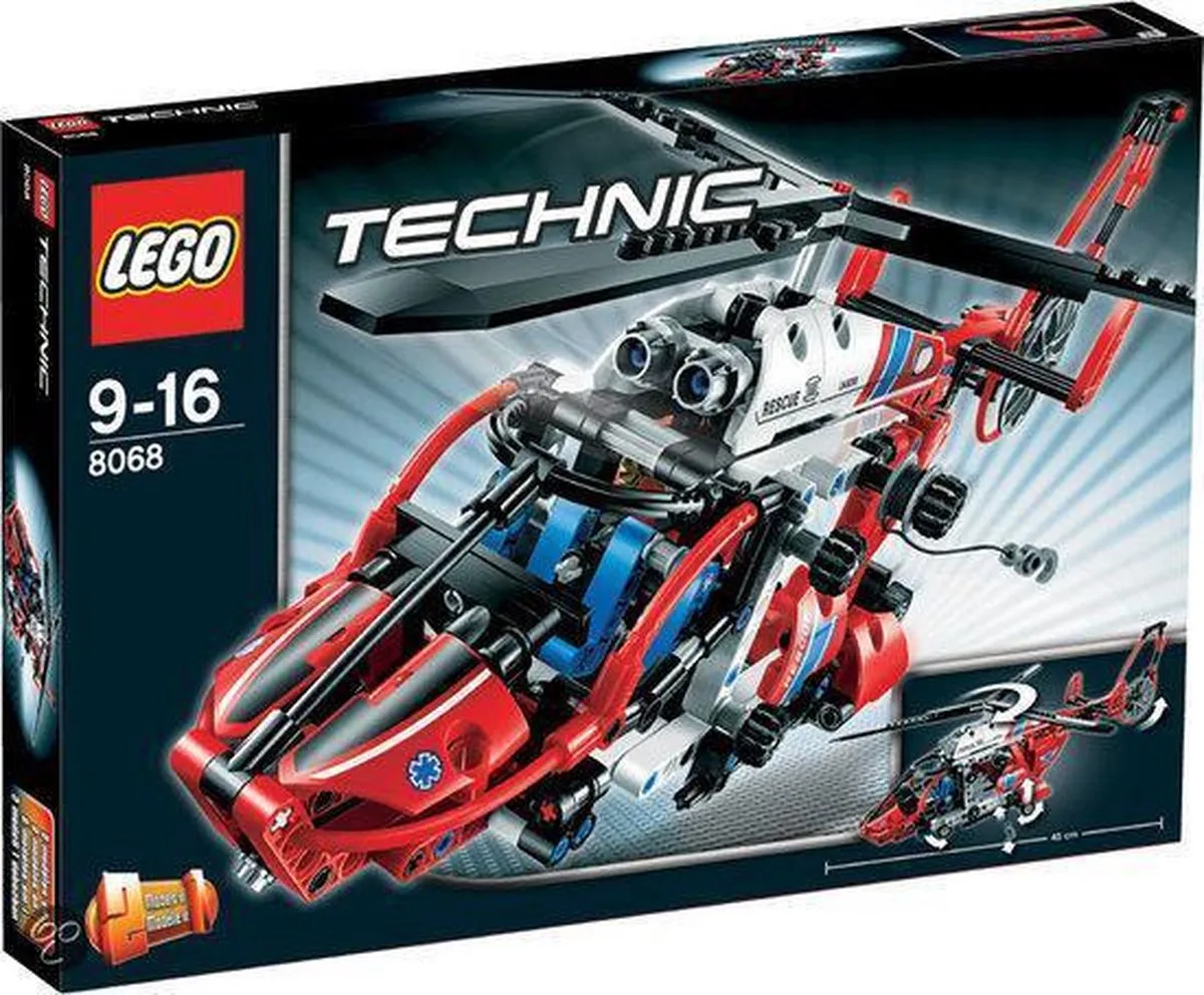 LEGO Technic Reddingshelikopter 8068 - 408 Stukken