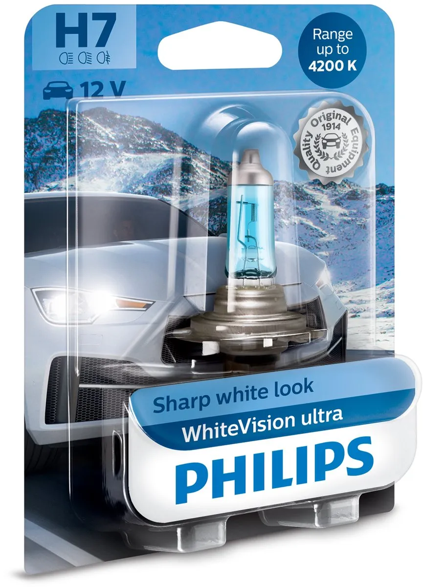 Philips H7 White Vision Reservelamp 55W - 1 Stuk