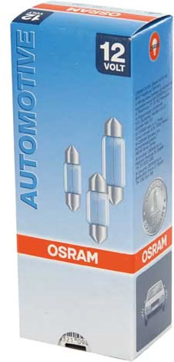 Osram C3W 12V 3W Gloeilamp - 10 Stuks