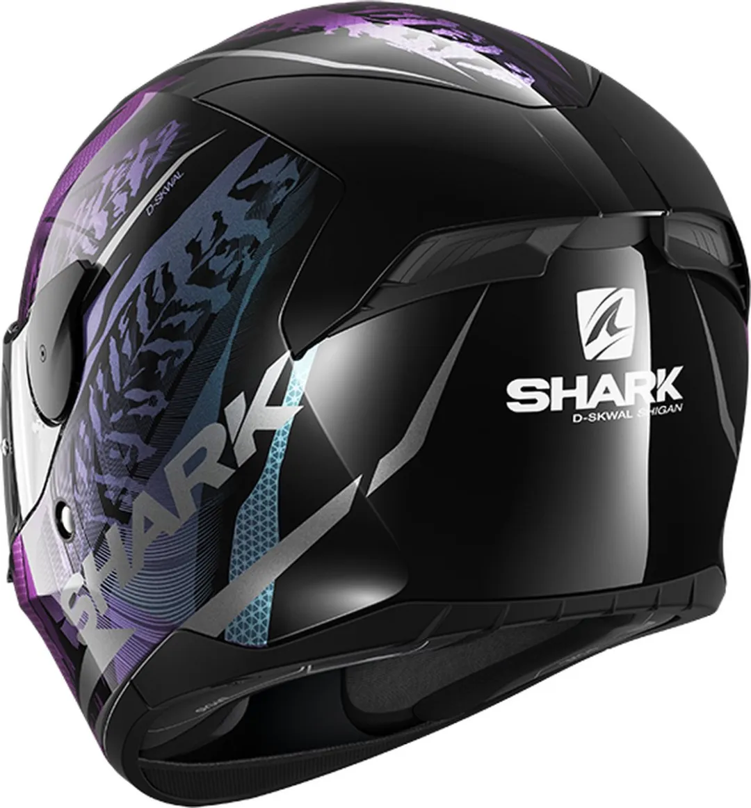Shark D-SKWAL 2 SHIGAN Motorhelm - XL - Zwart Violet Glitter