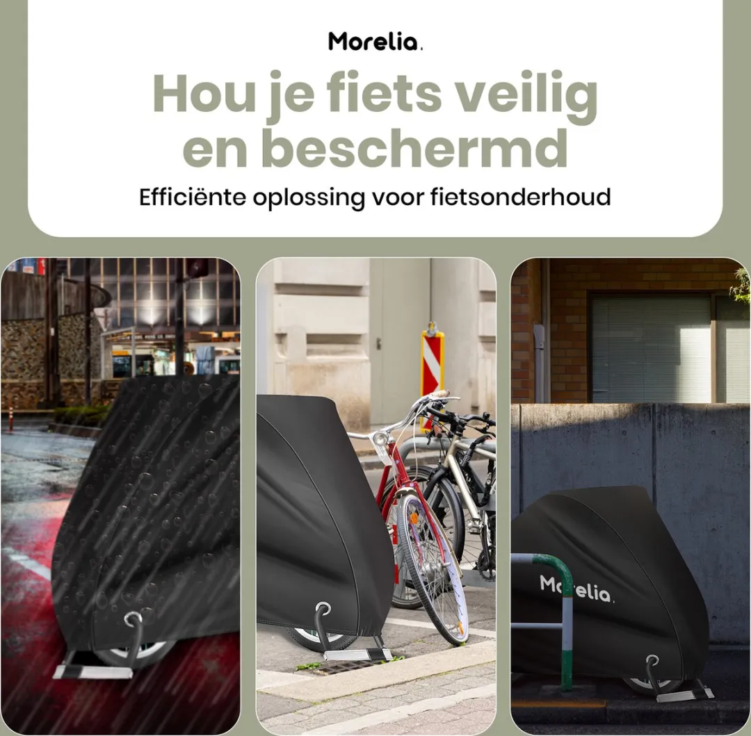Morelia® Waterdicht Fietshoes voor 1/2 Fietsen - Luxe Fiets Hoes Inclusief opbergzak