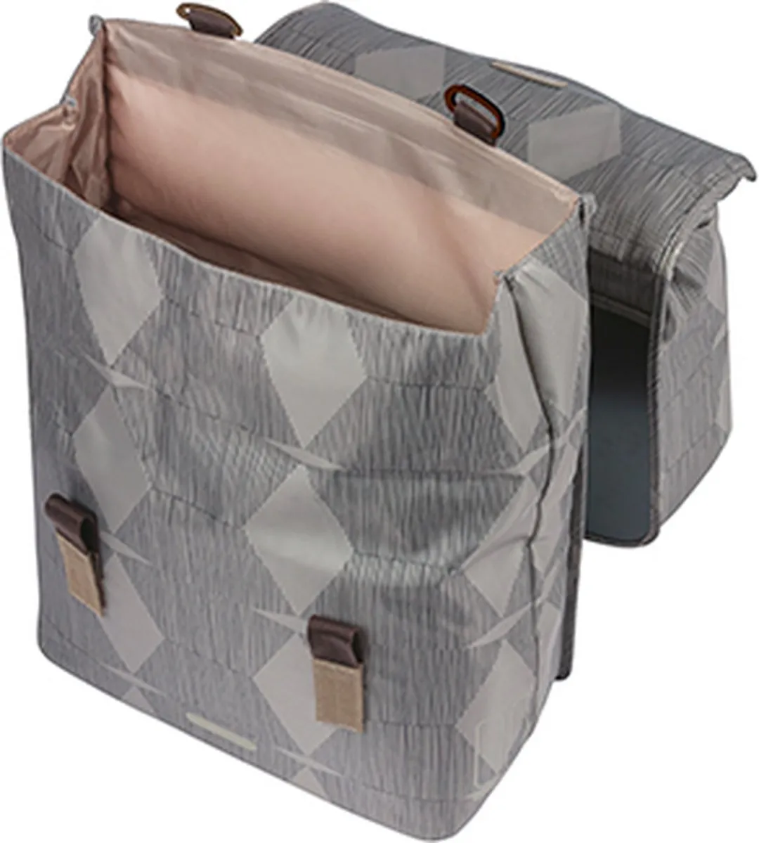 Basil Elegance Dubbele Fietstas 40L - Chateau Taupe