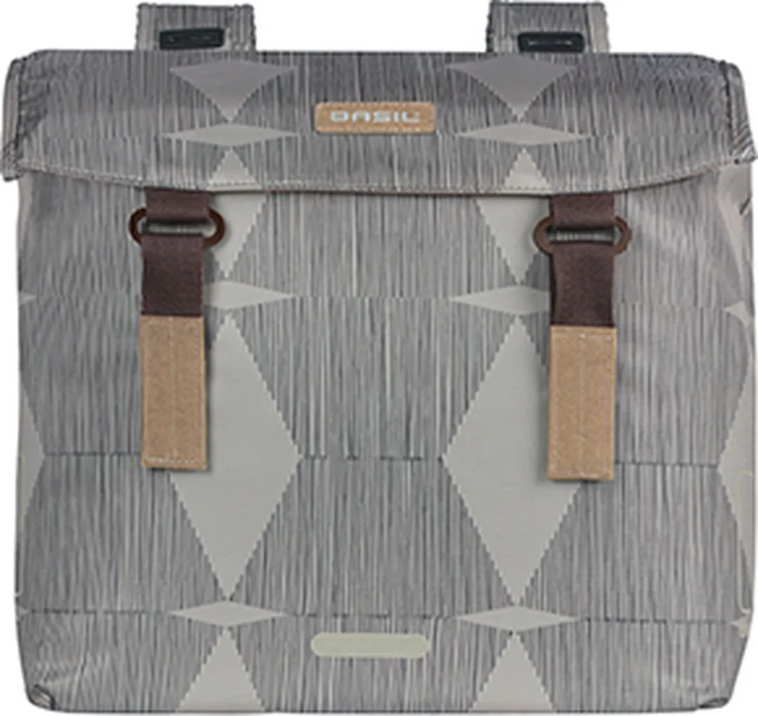 Basil Elegance Dubbele Fietstas 40L - Chateau Taupe