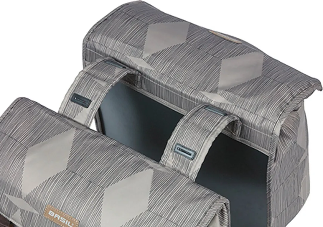 Basil Elegance Dubbele Fietstas 40L - Chateau Taupe